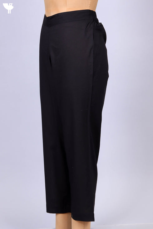 Cambric Cotton Cropped Pants With Elasticated Waistband